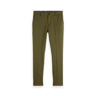Spodnie męskie - Scotch & Soda Mott Knitted Slim Fit Chinos — Green Melange - miniaturka - grafika 1