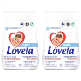 Lovela Baby Hipoalergiczny proszek do prania do kolorów Zestaw 2 x 4.1 kg - Środki do prania - miniaturka - grafika 1