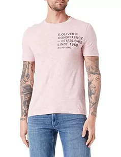 s.Oliver Męski t-shirt z krótkim rękawem, różowy, M, Rosa, M - Koszulki męskie - miniaturka - grafika 1