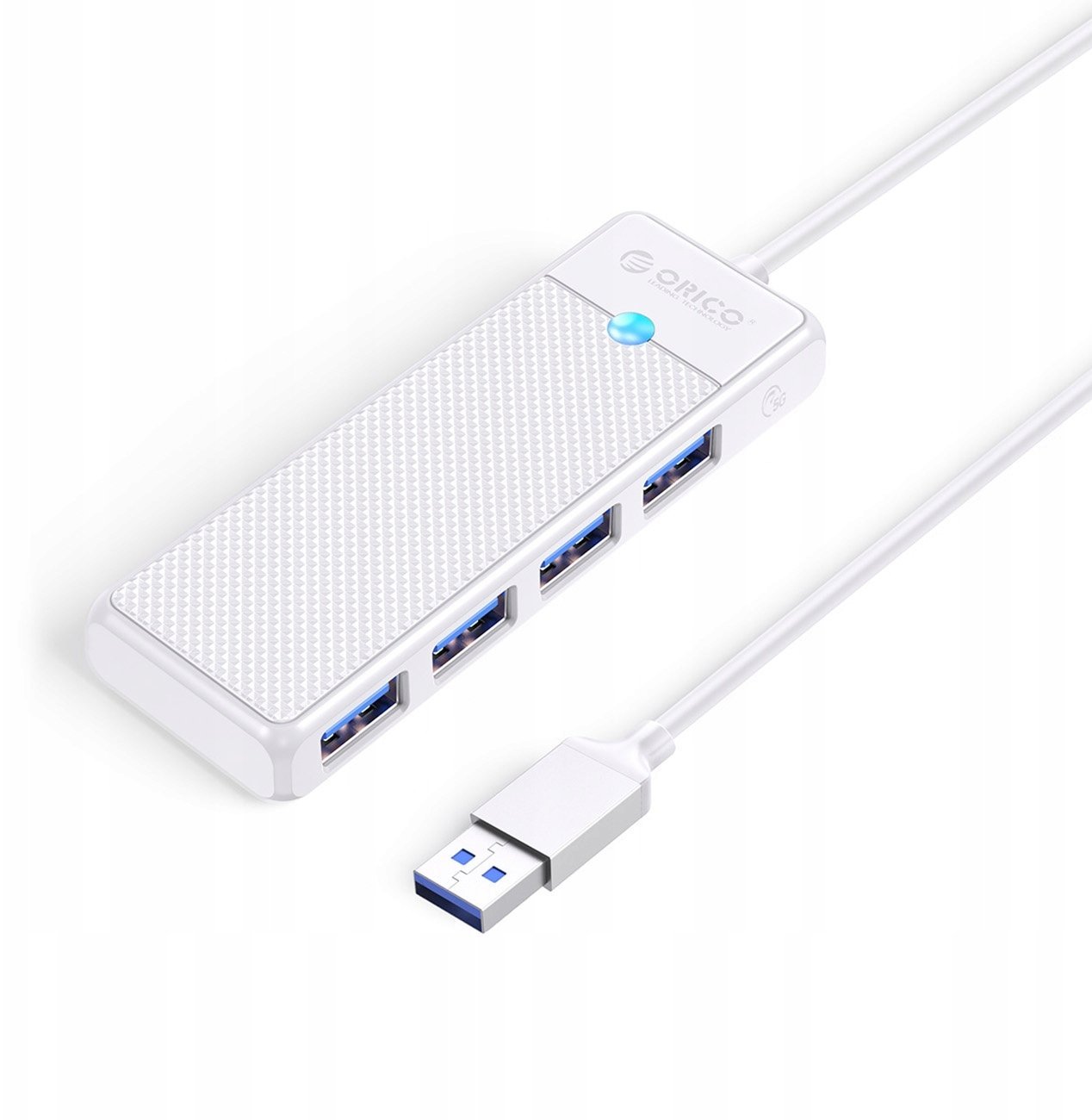 HUB USB Orico PAPW4A-U3 4-portowy 4x USB-A 3.0 1 m - biały 6941788868779