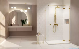 Radaway Essenza Pro Brushed Gold Kdj kabina 120x100 cm prawa szczotkowane złoto 10097120-99-01R/10098100-01-01 - Kabiny prysznicowe - miniaturka - grafika 4