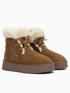 Botki damskie - Blackfield Botki zimowe "Celia" w kolorze brązowym - miniaturka - grafika 1