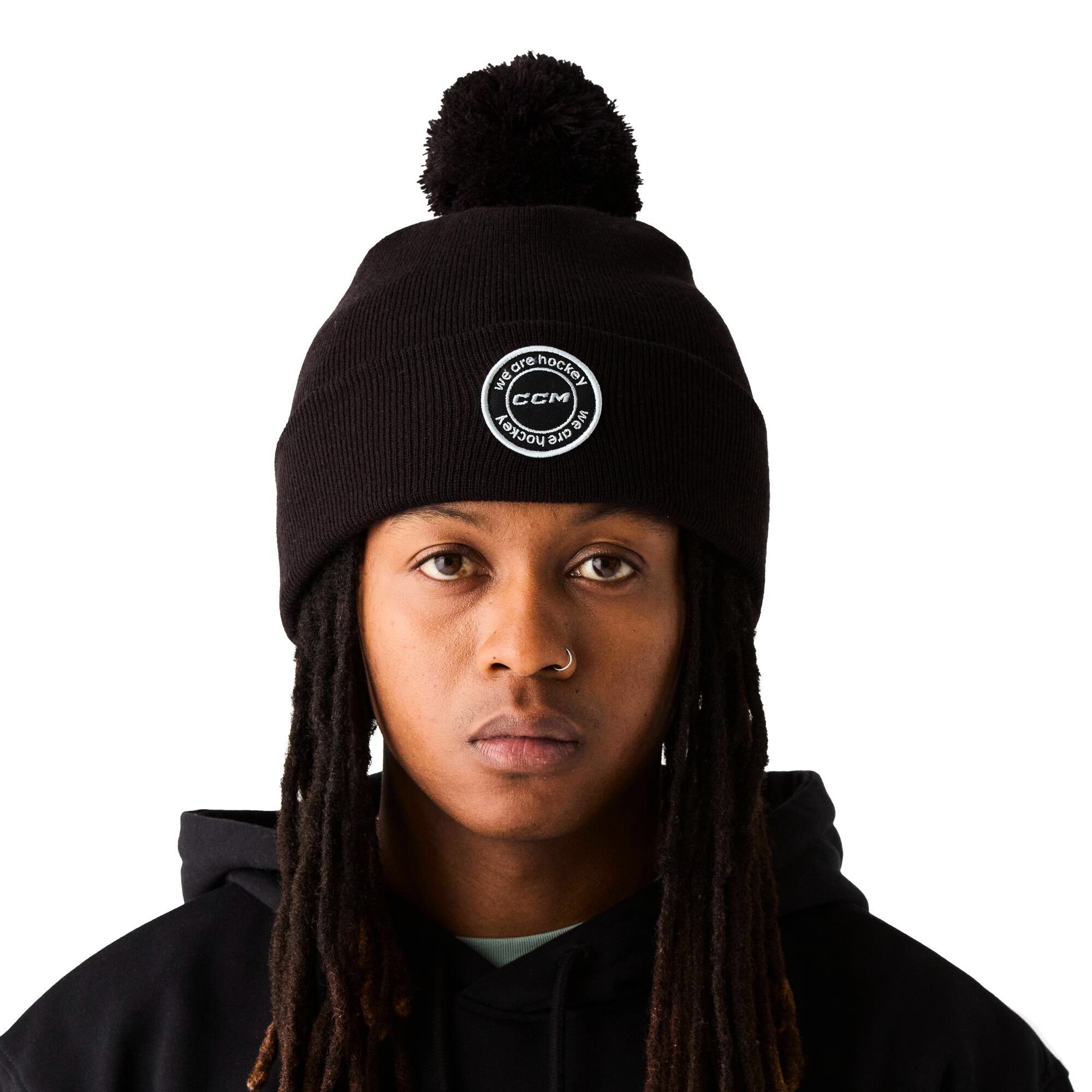 Czapka CCM We Are Hockey Pom Knit Black