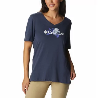 Koszule damskie - Koszulka damska Columbia Bluebird Day Relaxed V Neck nocturnal - grafika 1