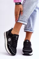 Sneakersy damskie - Damskie Sneakersy Memory Foam System Big Star LL274541 Czarne-38 - miniaturka - grafika 1