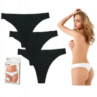 Majtki damskie - Stringi Damskie Laserowo Cięte Zestaw 3Szt MORAJ r. S - miniaturka - grafika 1