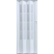 Drzwi wewnętrzne - Drzwi harmonijkowe CRYSTALLINE GLASS 011 86 x 203 cm biały - miniaturka - grafika 1