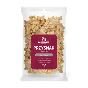 Recosnack Przysmak ze strusia 200 g - Przysmaki dla psów - miniaturka - grafika 1
