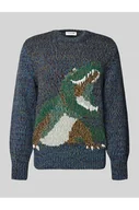 Swetry męskie - Sweter o kroju regular fit z dzianiny z mieszanki wełny - Lacoste - miniaturka - grafika 1