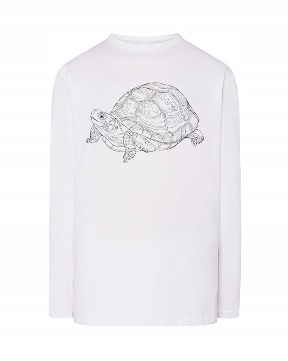 Longsleeve męski nadruk zwierzę ŻÓŁW r.S