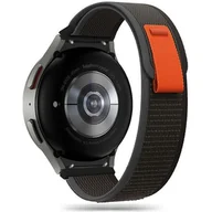 Akcesoria do smartwatchy - Pasek TECH-PROTECT Nylon do Samsung Galaxy Watch 4/5/5 Pro/6 (40/42/43/44/45/46/47mm) Czarno-pomarańczowy - miniaturka - grafika 1