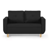 Sofy i kanapy - Sofa kanapa 2 os z funkcją spania DORO czarny - miniaturka - grafika 1