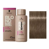 Farby do włosów i szampony koloryzujące - Schwarzkopf BlondMe Glow Toner, demi-permanentny toner do włosów, glossed cedar, 60ml - miniaturka - grafika 1