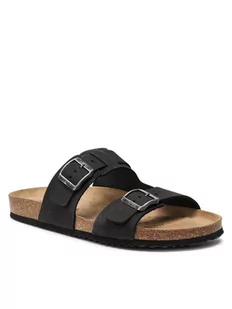 Geox Klapki U Sandal Ghita B U159VB 00032 C9999 Czarny - Klapki i japonki męskie - miniaturka - grafika 1