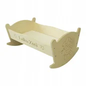 Domki dla lalek - DUŻA KOŁYSKA GRAWEROWANA DLA LALEK + IMIĘ - miniaturka - grafika 1