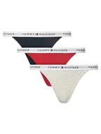 Majtki damskie - Tommy Hilfiger Komplet 3 par stringów UW0UW05757 Kolorowy - miniaturka - grafika 1