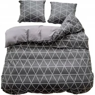 Pościel - POŚCIEL 200x220 DWUSTRONNA BAWEŁNA SATYNA GierekHoff KOMPLET 3 cz SZARA - miniaturka - grafika 1