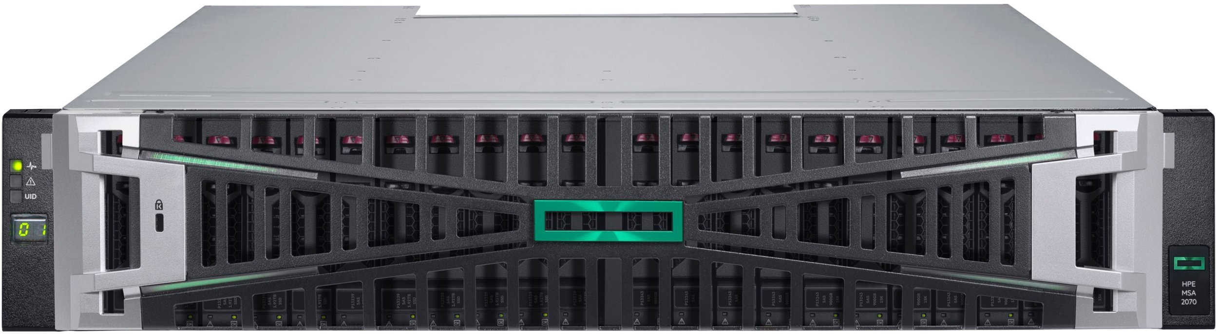 Macierz dyskowa HPE HPE MSA 2070 SFF 2x32Gb FC 4-port Controller 12x3.84TB SSD 4x32Gb SFP FC XCVR 46TB Storage Array P79246-B25