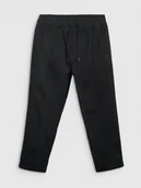 Spodnie męskie - 4F Spodnie casual z przeszytym kantem męskie - czarne 3XL - miniaturka - grafika 1