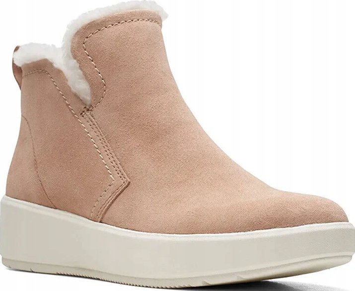 Clarks Layton Botki Damskie Skórzane Z Ociepleniem Różowe Wygodne 42,5 Jka