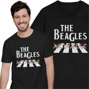 Koszulka The Beagles Abbey Road The Beatles Muzyka Rock Pies Psy Pieski - Koszulki męskie - miniaturka - grafika 1