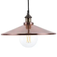Lampy sufitowe - Beliani Lampa wisząca miedziana PELLY - miniaturka - grafika 1