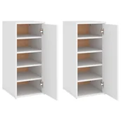 Szafki na buty - vidaXL Szafki na buty, 2 szt., białe, 32x35x70 cm, płyta wiórowa - miniaturka - grafika 1