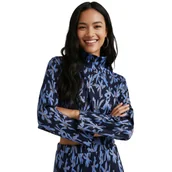 Swetry damskie - Sweter damski Desigual Jane Austen niebieski krótki-L - miniaturka - grafika 1