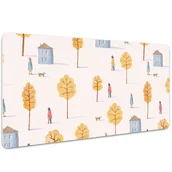Podkładki na biurko - Mata ochronna na biurko Domy wśród drzew 100x50 cm, Dywanomat - miniaturka - grafika 1