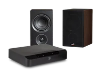 Zestawy stereo - Bluesound POWERNODE EDGE (czarny) + Alpha P3 (orzech) - miniaturka - grafika 1