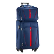 Zestaw Walizka Średnia i Torba z Codury Granatowy