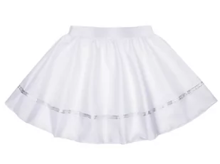 SPÓDNICZKA POLIESTER BIAŁA 40cm - Sukienki i spódniczki dla dziewczynek - miniaturka - grafika 1