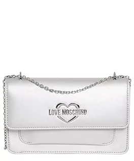 Torebki damskie - Love Moschino Damska torba na ramię Borsa Pu Argento, srebrna, 13 x 52 x 6 - grafika 1