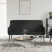 Ławki do przedpokoju - Lumarko Ławka, czarna, 110x76x80 cm, tapicerowana sztuczną skórą - miniaturka - grafika 1