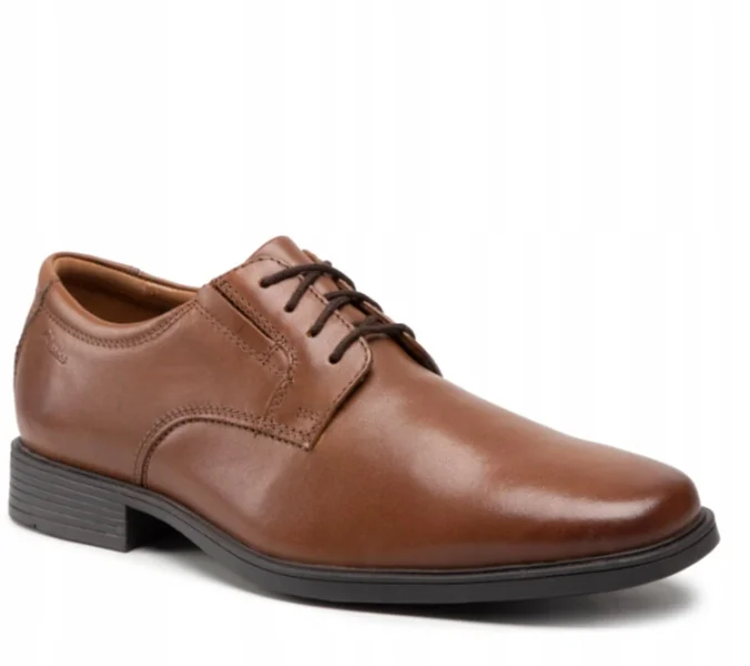 CLARKS MĘSKIE PÓŁBUTY SKÓRZANE BRĄZOWE 46 1Ż_E