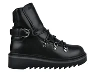 Botki damskie - Buty Botki Damskie Trapery Big Star Oo274298 Workery Czarne Skóra 38 - miniaturka - grafika 1