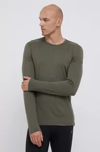 Icebreaker Longsleeve wełniany kolor zielony - Bielizna sportowa męska - miniaturka - grafika 1
