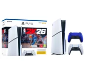 Konsole Playstation - Sony PlayStation 5 Slim D Chassis PS5 1TB z napędem + Dodatkowy pad Wieczorny kobalt + NBA 2K26 - miniaturka - grafika 1