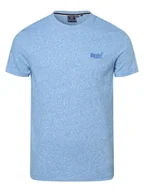 Koszulki męskie - Superdry T-shirt męski Mężczyźni Bawełna niebieski marmurkowy, S - miniaturka - grafika 1