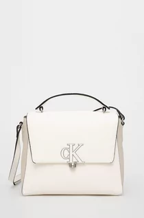Torebki damskie - Calvin Klein torebka kolor biały - grafika 1
