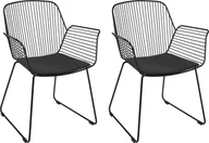 Krzesła - Beliani Zestaw 2 krzeseł do jadalni czarny APPLETON - miniaturka - grafika 1