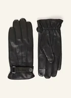 Rękawiczki - Calvin Klein Skórzane Rękawiczki Umożliwiające Obsługę Ekranów Dotykowych schwarz - miniaturka - grafika 1