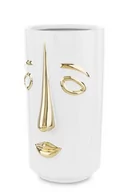 Wazony i flakony - Wazon Z Twarzą Ceramiczny Kolor Biały Wys.25Cm - miniaturka - grafika 1