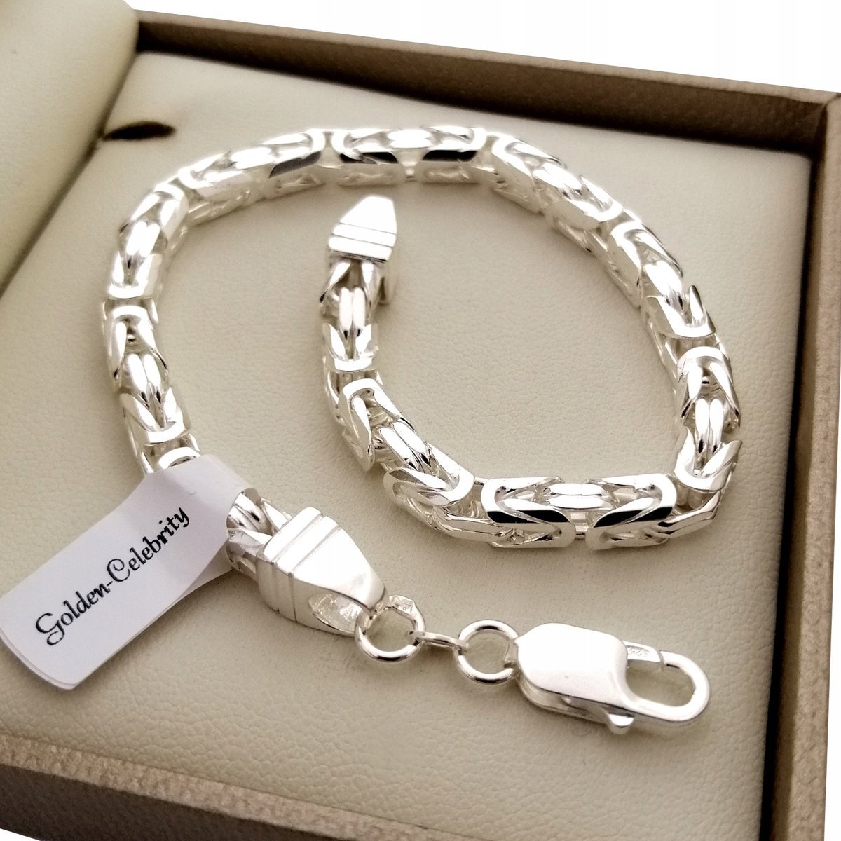 Srebrna Bransoletka Splot Królewski Pr.925 Preznet