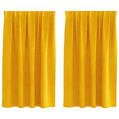 Zasłony - Zasłony vidaXL Musztardowe Poliester 140 x 140 cm Wstawki dekoracyjne - miniaturka - grafika 1