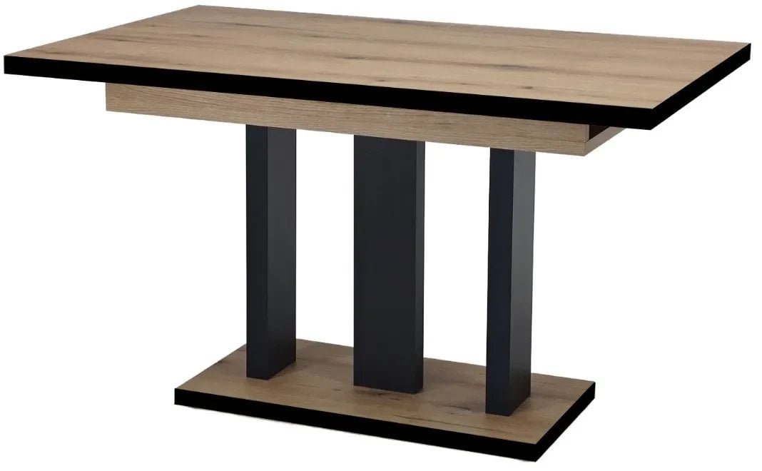 Stół rozkładany APPIA BLACK 130210x80 dąb evoke ENDO