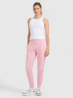 Spodnie sportowe damskie - 4F Spodnie dresowe joggery damskie - różowe XS - miniaturka - grafika 1