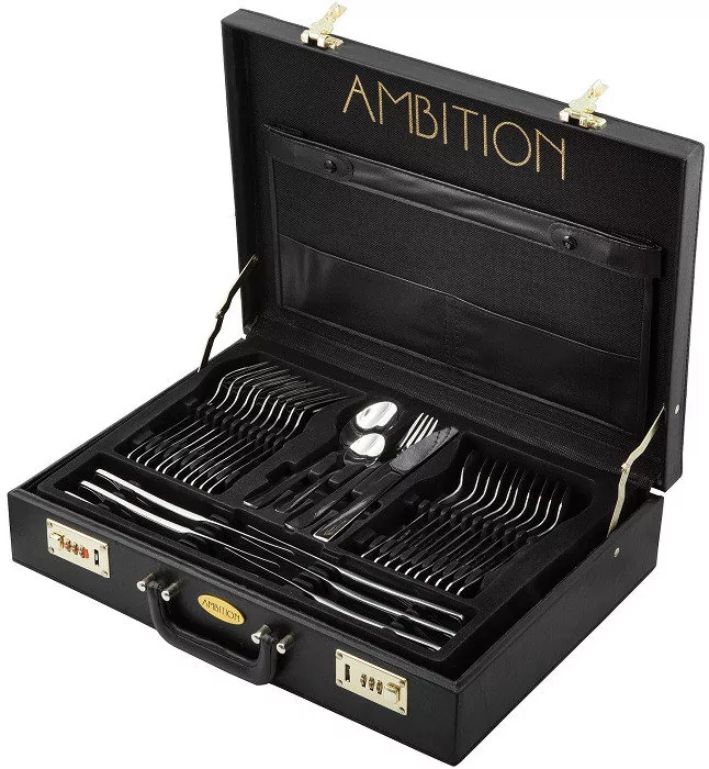 Ambition Prato 83844 sztućce 72 elementy walizka + PREZENT Enova33722