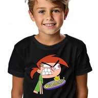 Koszulki męskie - Koszulka Dziecięca Czarna VICKY WRÓŻKOWIE CHRZESTNI Rozmiar -140 cm Wzory - miniaturka - grafika 1