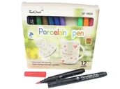 Flamastry - Flamastry do malowania po porcelanie 12 kolorów - miniaturka - grafika 1
